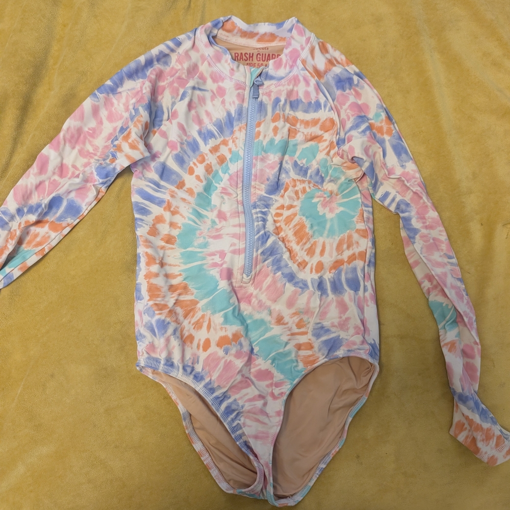 Crewcuts Pastel Tie-Dye Rash Guard Medium 8